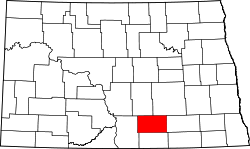 Karte von Logan County innerhalb von North Dakota