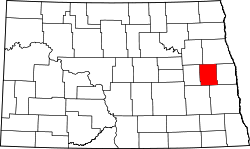 Karte von Steele County innerhalb von North Dakota