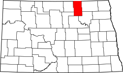 Karte von Towner County innerhalb von North Dakota