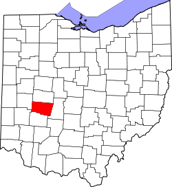 Karte von Clark County innerhalb von Ohio