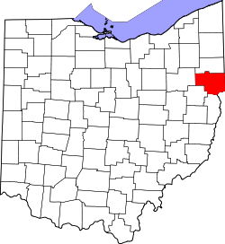 Karte von Columbiana County innerhalb von Ohio