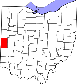 Karte von Darke County innerhalb von Ohio