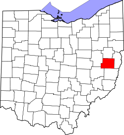 Karte von Harrison County innerhalb von Ohio