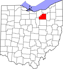 Karte von Medina County innerhalb von Ohio