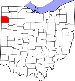 Karte von Paulding County innerhalb von Ohio