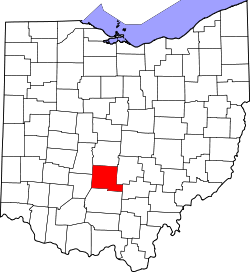 Karte von Pickaway County innerhalb von Ohio