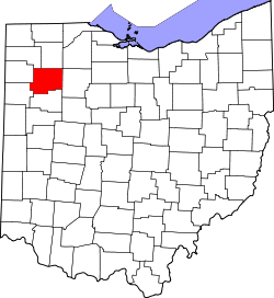 Karte von Putnam County innerhalb von Ohio