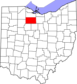 Karte von Seneca County innerhalb von Ohio
