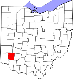 Karte von Warren County innerhalb von Ohio