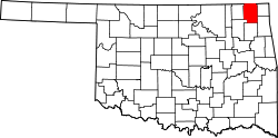 Karte von Craig County innerhalb von Oklahoma