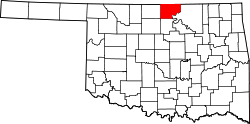 Karte von Kay County innerhalb von Oklahoma