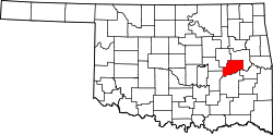 Karte von McIntosh County innerhalb von Oklahoma