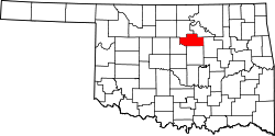 Karte von Payne County innerhalb von Oklahoma