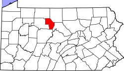 Karte von Cameron County innerhalb von Pennsylvania