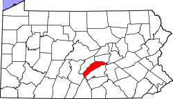 Karte von Juniata County innerhalb von Pennsylvania