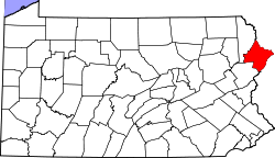 Karte von Pike County innerhalb von Pennsylvania