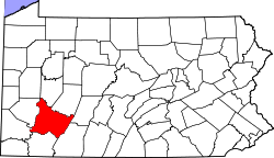 Karte von Westmoreland County innerhalb von Pennsylvania