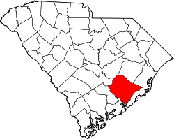 Karte von Berkeley County innerhalb von South Carolina
