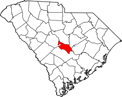 Karte von Calhoun County innerhalb von South Carolina