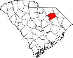 Karte von Darlington County innerhalb von South Carolina