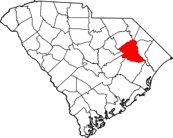 Karte von Florence County innerhalb von South Carolina
