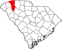Karte von Greenville County innerhalb von South Carolina