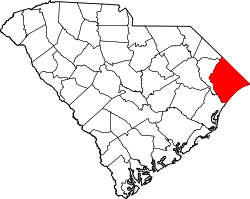 Karte von Horry County innerhalb von South Carolina