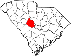 Karte von Lexington County innerhalb von South Carolina