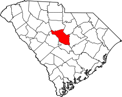 Karte von Richland County innerhalb von South Carolina