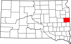 Karte von Brookings County innerhalb von South Dakota