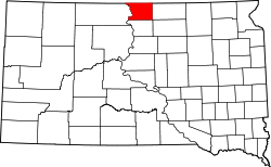 Karte von Campbell County innerhalb von South Dakota