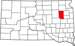 Karte von Clark County innerhalb von South Dakota