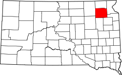 Karte von Day County innerhalb von South Dakota