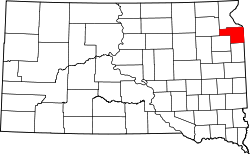 Karte von Grant County innerhalb von South Dakota