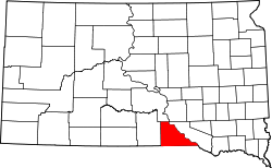 Karte von Gregory County innerhalb von South Dakota