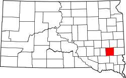 Karte von McCook County innerhalb von South Dakota