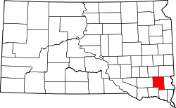 Karte von Turner County innerhalb von South Dakota