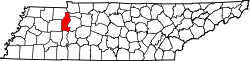 Karte von Benton County innerhalb von Tennessee