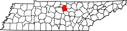 Karte von Smith County innerhalb von Tennessee