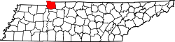 Karte von Stewart County innerhalb von Tennessee