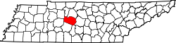 Karte von Williamson County innerhalb von Tennessee