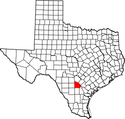 Karte von Atascosa County innerhalb von Texas
