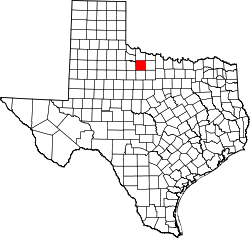 Karte von Baylor County innerhalb von Texas