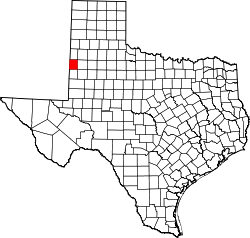 Karte von Cochran County innerhalb von Texas