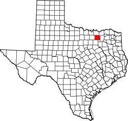 Karte von Collin County innerhalb von Texas
