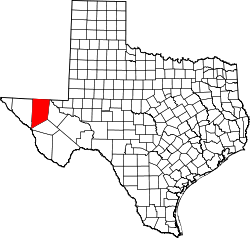 Karte von Culberson County innerhalb von Texas