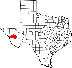 Karte von Jeff Davis County innerhalb von Texas