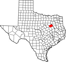 Karte von Navarro County innerhalb von Texas