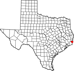 Karte von Orange County innerhalb von Texas