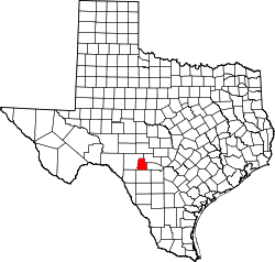Karte von Real County innerhalb von Texas